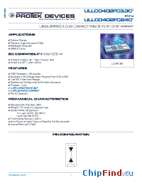 Datasheet ULLC0402FC3.3C производства Protek